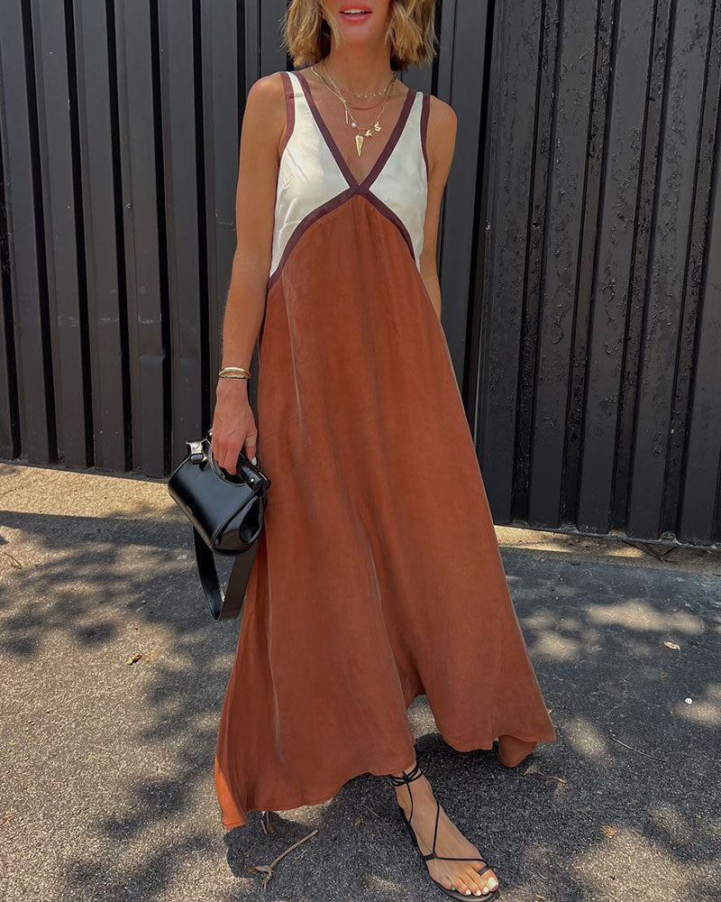 Brett - V neck maxi dress