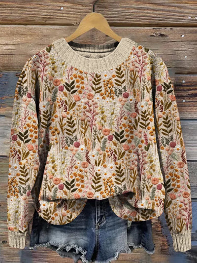 Anastasia - Comfortable floral sweater