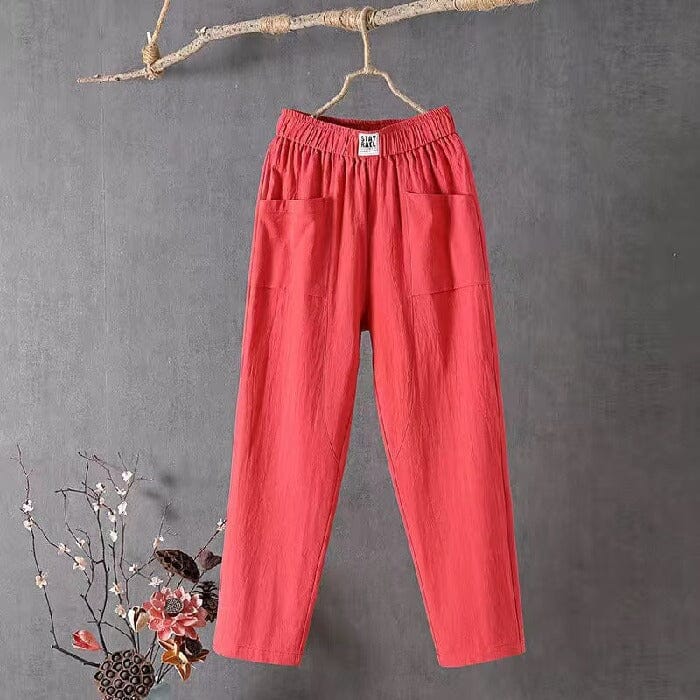 Sophia - Linen blend trousers