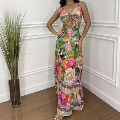 Lana - Tropical maxi dress