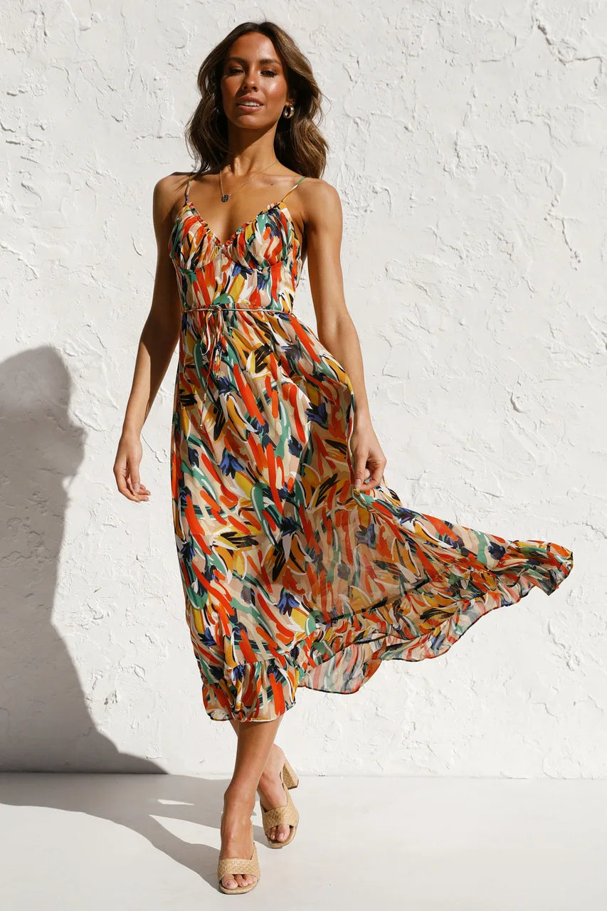 Aimee - Colorful midi dress