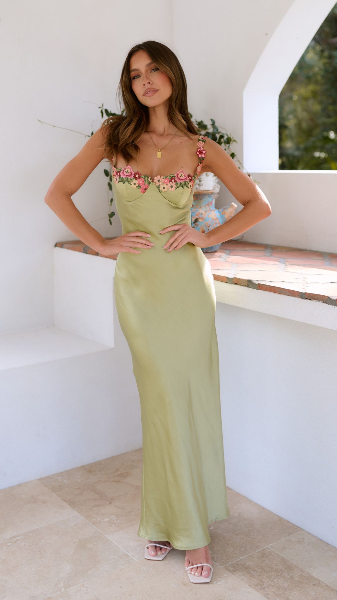 Chelsey - Maxi Dress with Flower Detail