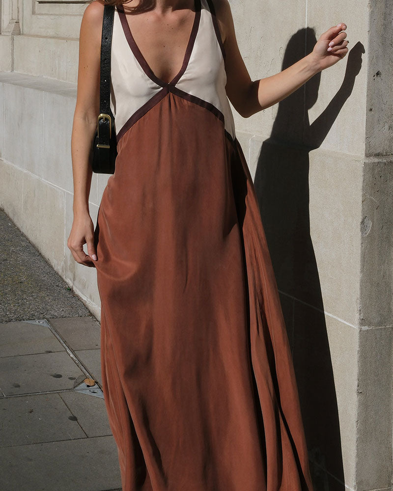 Brett - V neck maxi dress