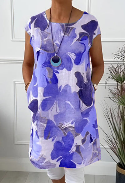 Maree -  Comfortable dress with butterfly print