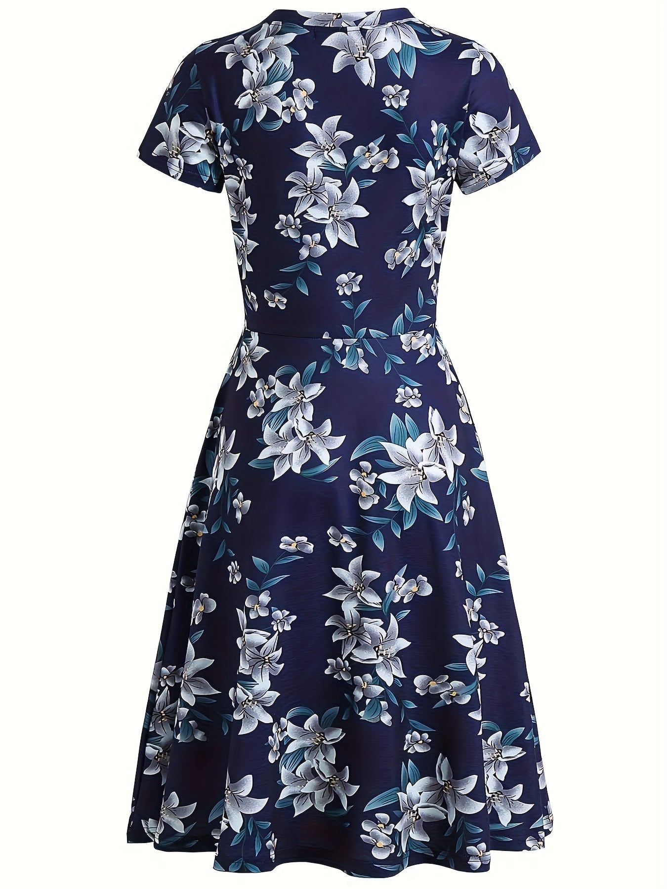 Denise - A line floral midi dress