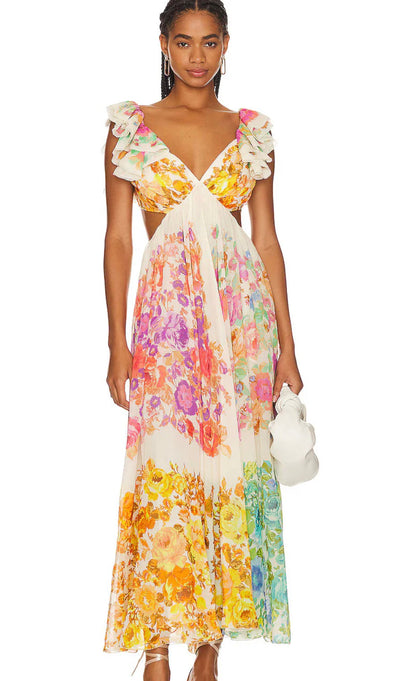 Lara - Summer Dress with Flower Print