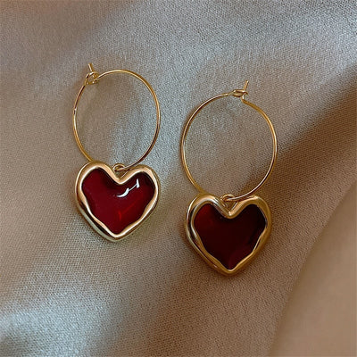 Little red hearts earrings