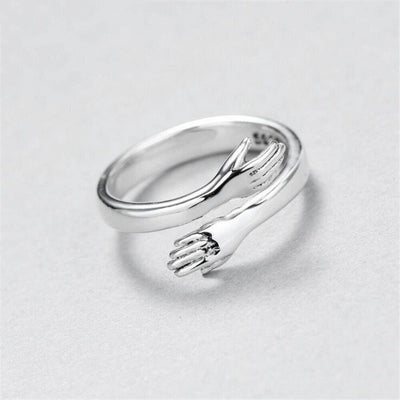 Silver Adjustable Hug Ring