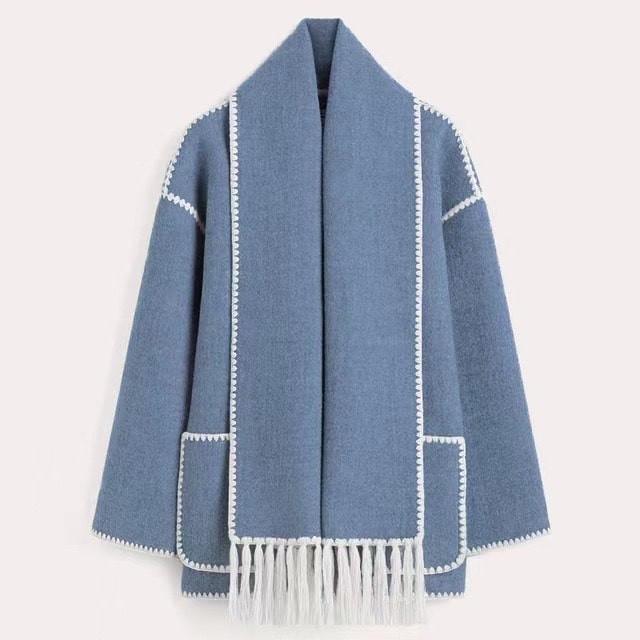 Aubrey - Comfortable wool cape jacket