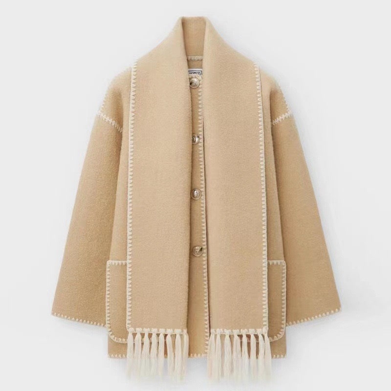 Aubrey - Comfortable wool cape jacket