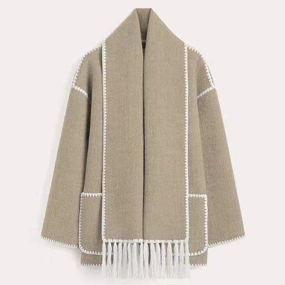 Aubrey - Comfortable wool cape jacket