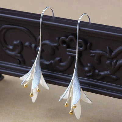 Silver Flower Earrings