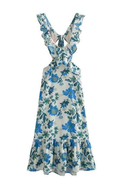 Emma - Floral Ruffle Dress