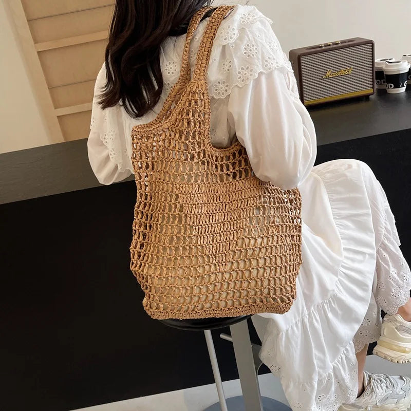 Jemima - Ladies rattan tote bag