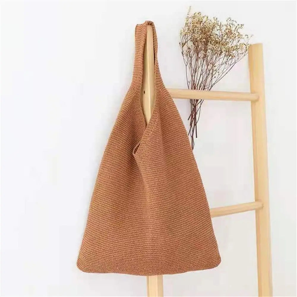 Indie - Knitting Solid Color Bag