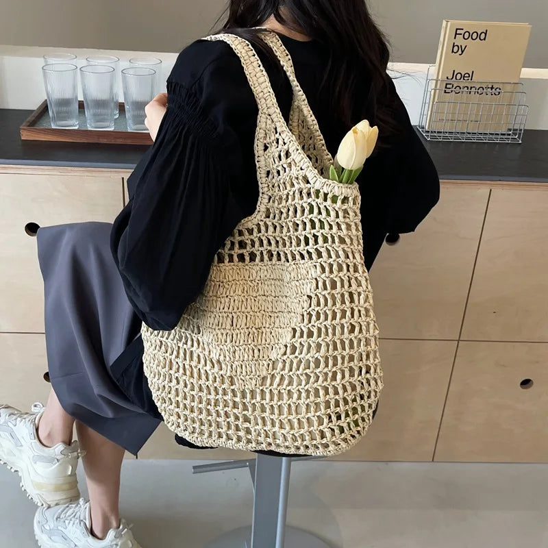 Jemima - Ladies rattan tote bag