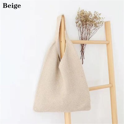 Indie - Knitting Solid Color Bag