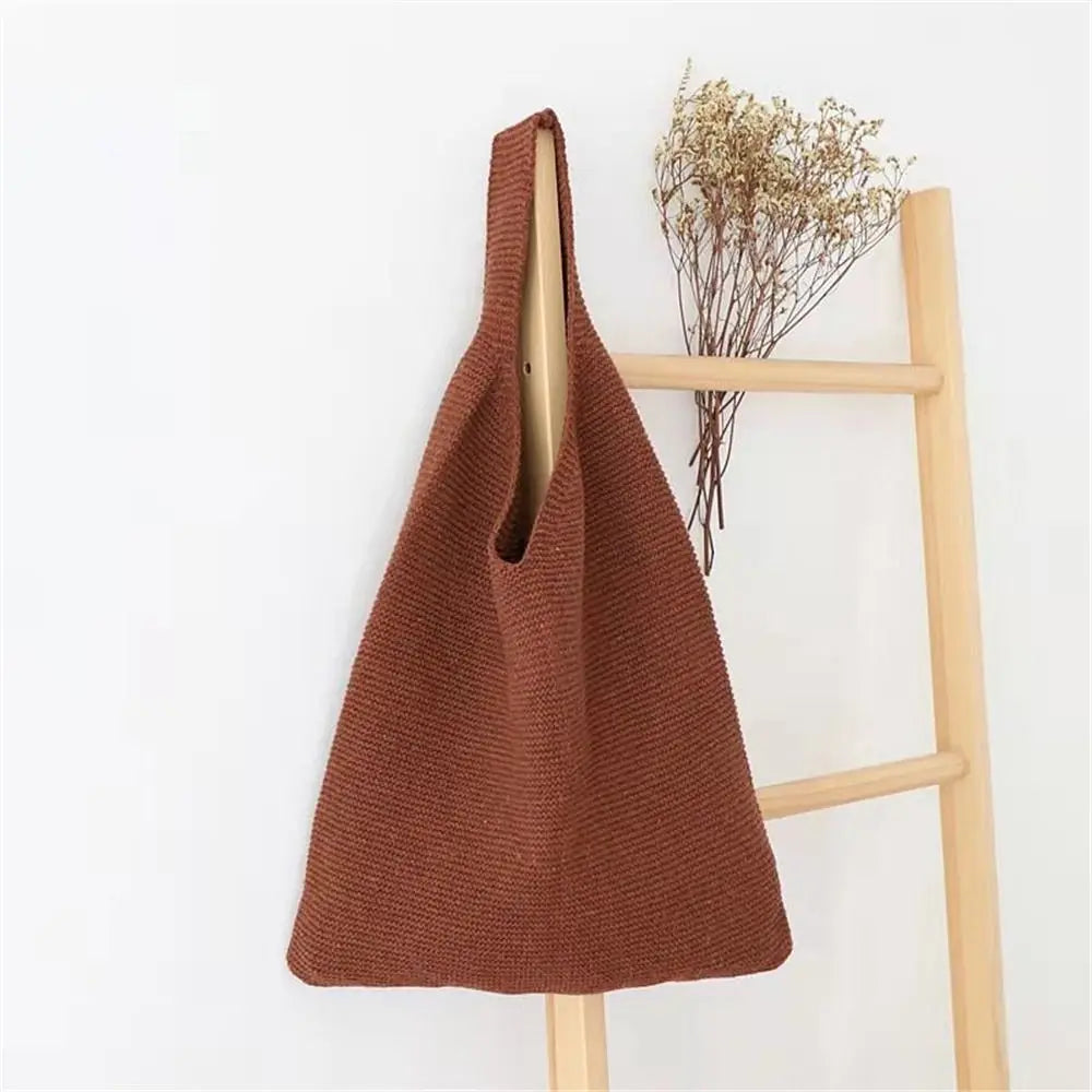 Indie - Knitting Solid Color Bag