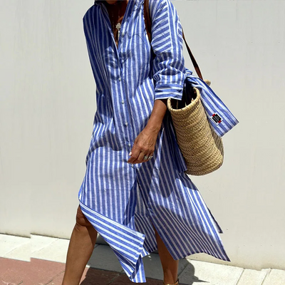 Thalia - Striped shirt dress