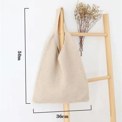 Indie - Knitting Solid Color Bag