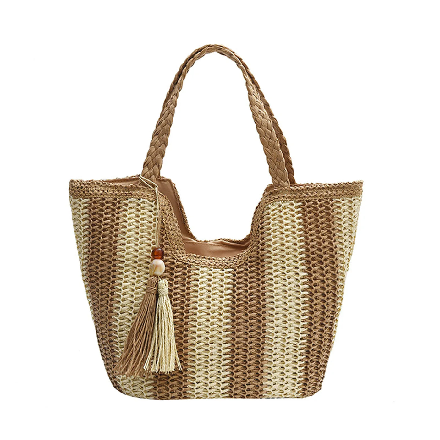 Hallie - Leisure Straw Woven Carrier Bag