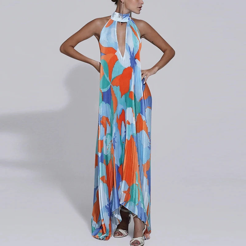 Cleo - Halter neck maxi dress