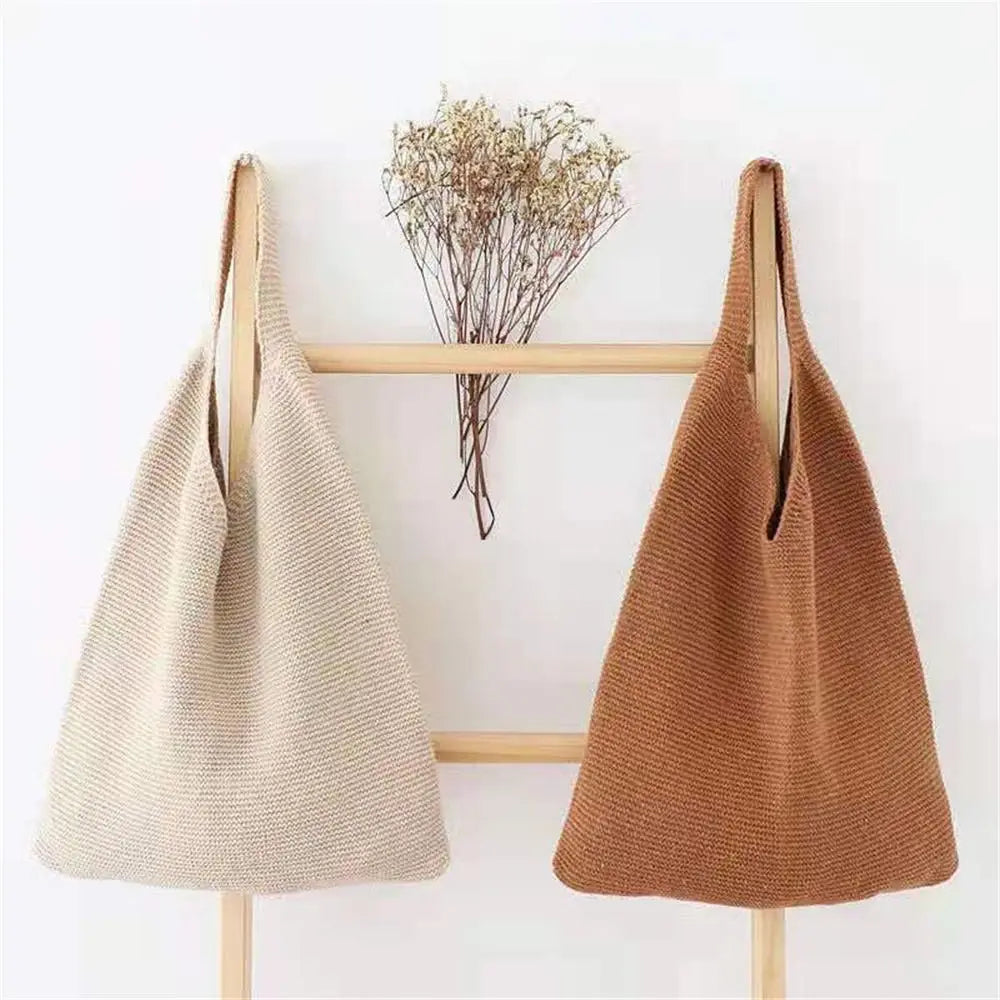 Indie - Knitting Solid Color Bag