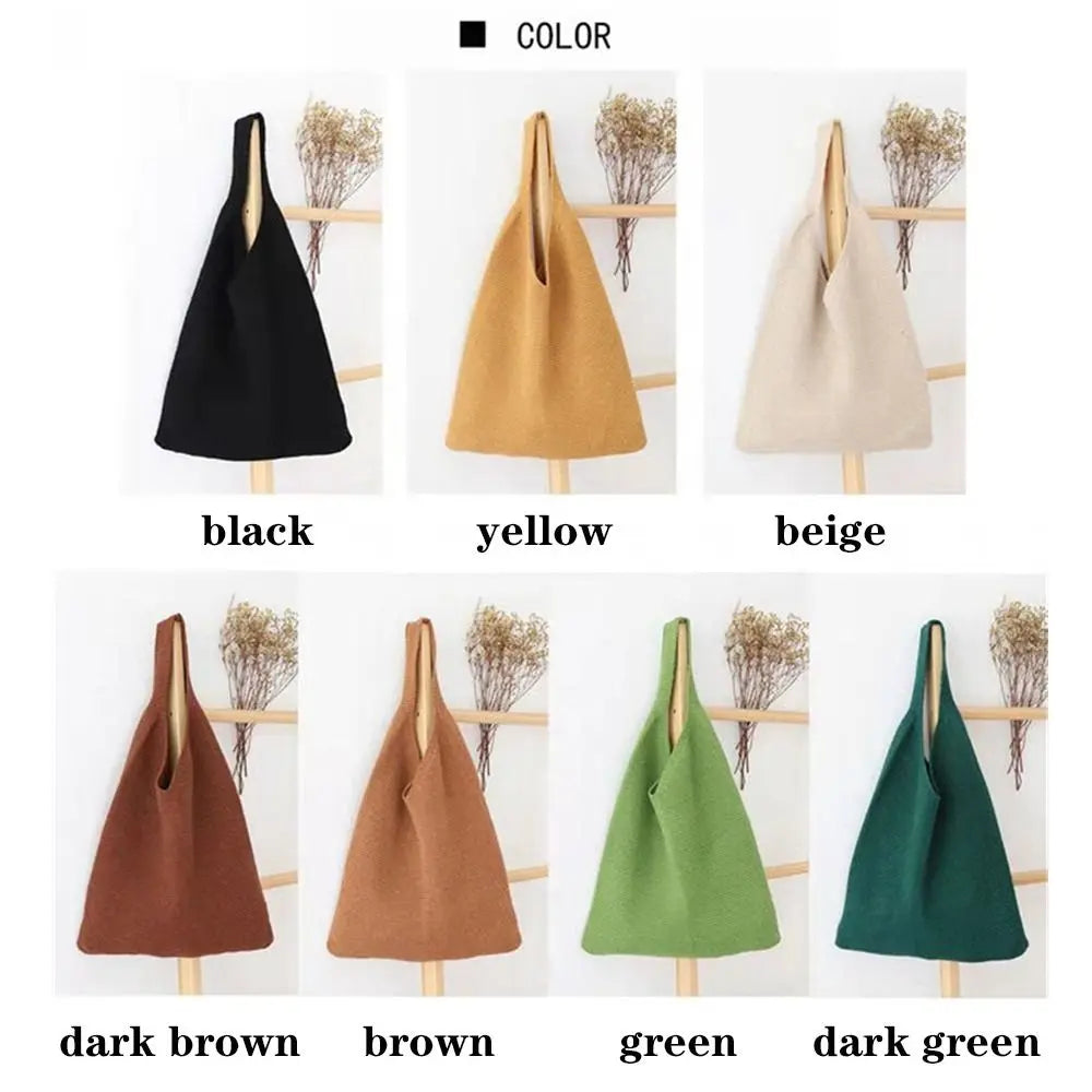 Indie - Knitting Solid Color Bag