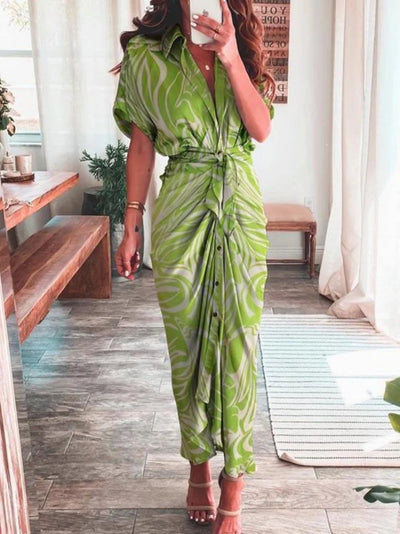 Mallory - Tie up maxi dress