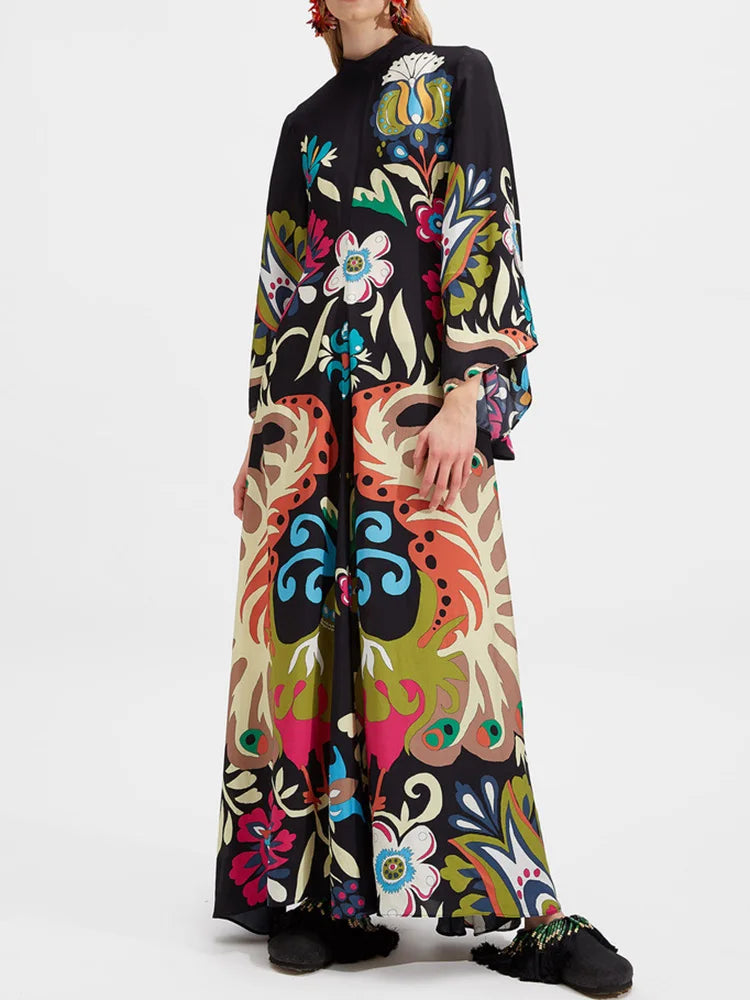 Suzanne - Elegant maxi dress with floral print