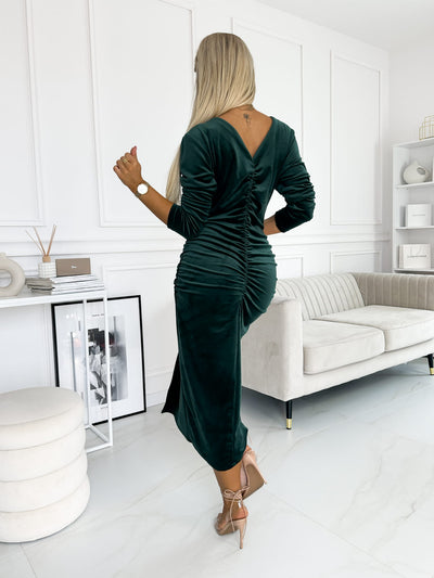 Sally - Split slim midi dress