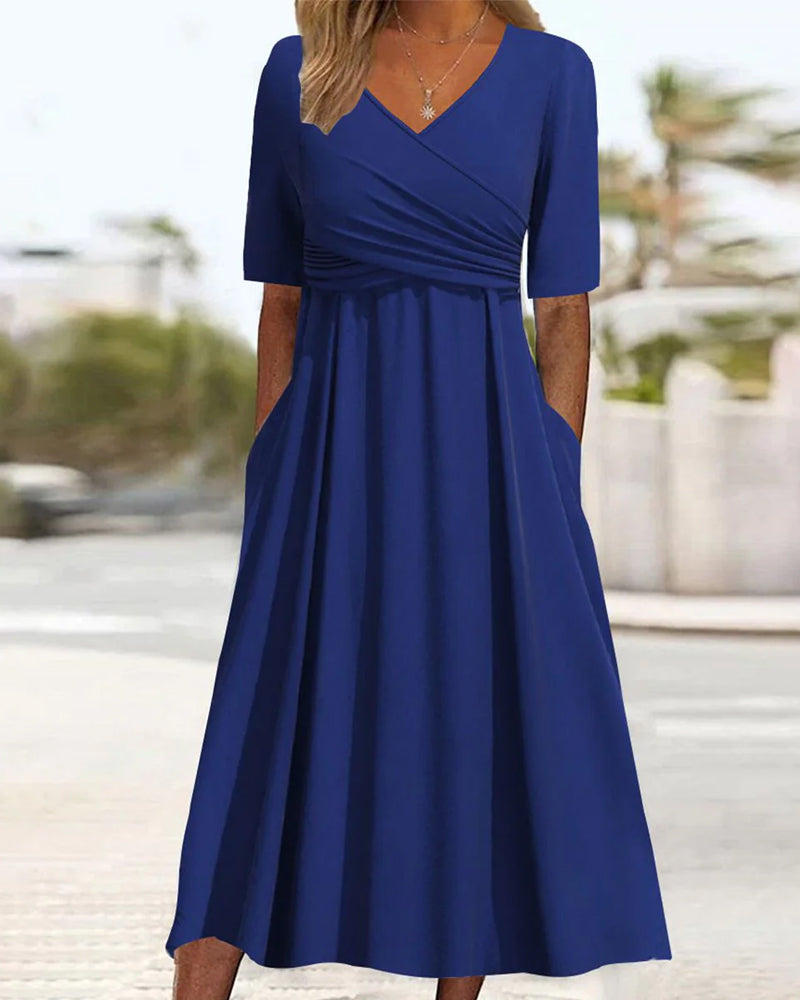 Marlee - Crossed dress with short sleeves