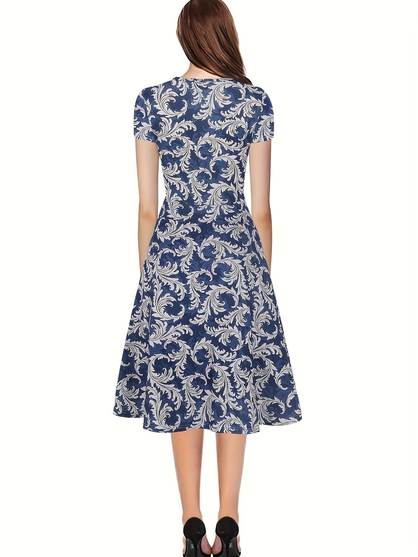 Denise - A line floral midi dress