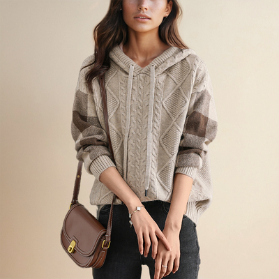 LEONIE JACQUARD HOODED SWEATER