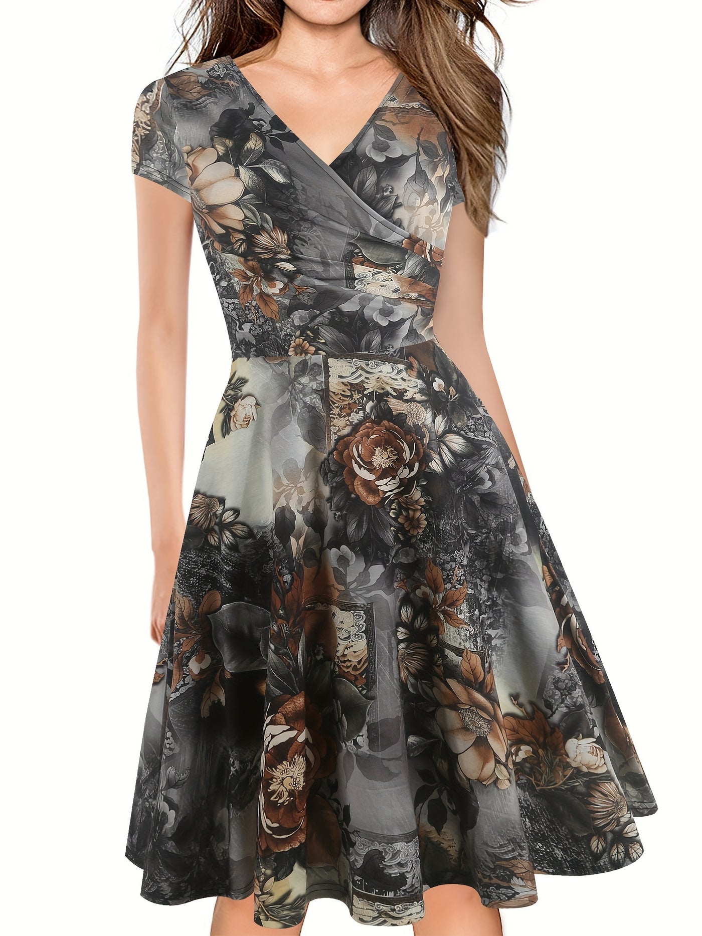 Penny - Floral elegant midi dress