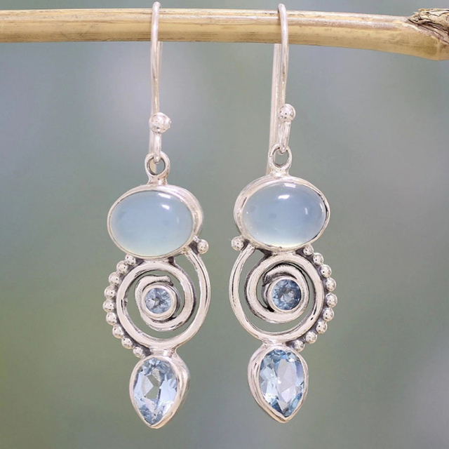 Vintage moonstone earrings