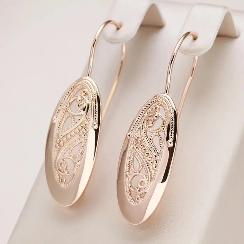 Elegant Hollow Gold Earrings